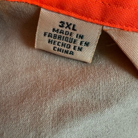 BOB ALLEN Men’s High Prairie Hunting Shirt in Tan & Orange NWOT- Size 3XL - Picture 4 of 7